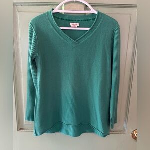 Sundance cashmere sweater ribbed V-neck